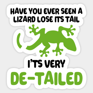 Lizard Lose Its Tail Very De-Tailed bearded dragon Sticker